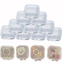 【hot】✆❉✶  5/10/20Pcs Transparent Small Boxes for Jewelry Earring Earplug Storage Plastic