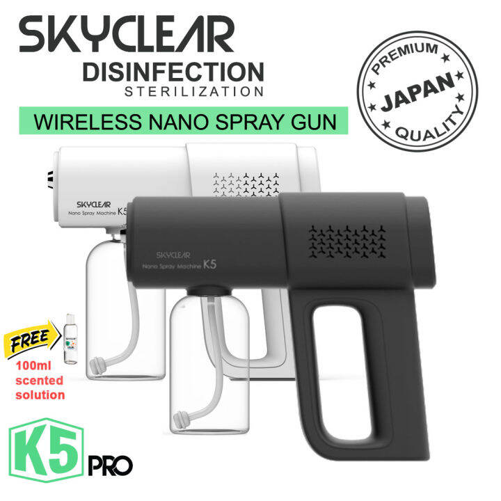 Wireless Nano Disinfection Spray Gun k5 Pro Fog Machine with FREE 100mL