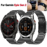 Pasek ze stopu tytanu dla Garmin dynagen 2 Fenix 7X 7 5 5X Plus 6X 6 Pro 3 HR metalowy zegarek zespoły Quick Release 22 26mm bransoletka