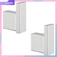 YESMILE 2 Pack เหล็กไร้สนิม ตะขอแขวนผ้าเช็ดตัว แปรงเงิน ตะขอติดผนัง ร่วมสมัยร่วมสมัย ตะขอแขวนเสื้อผ้า ห้องน้ำสำนักงาน