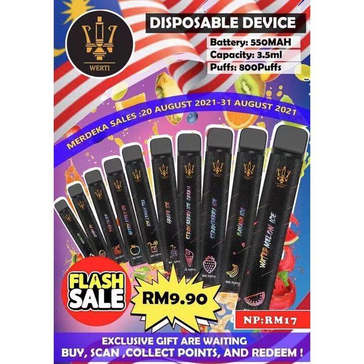 READY STOCK WERTI DISPOSABLE DEVICE | Lazada