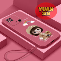 สำหรับ Redmi 10C เคสทีพียูกรณีโทรศัพท์ตรงขอบนุ่มกรณีสาวน่ารัก