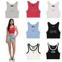 Gifts Smfk Retro Sports Vest Female Inside Is The Old Destruction 7 -Color Knitted Short Slim Navel Jacket