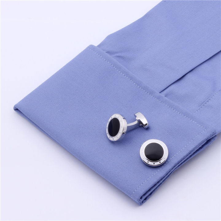 hawson-luxury-mens-cufflinks-blue-และ-black-designer-mens-french-shirt-accessories-ของขวัญจากพ่อ-yrrey