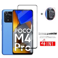 【A PRETTY】เต็มฝาครอบแก้วสำหรับ Poco M44G ป้องกันหน้าจอ ForPoco M4Tempered GlassProtective ฟิล์มสำหรับ PocoPro