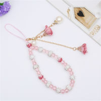 Key Tassel Bracelet For Hand Strap Flower Case DIY Lanyard Mobile Short