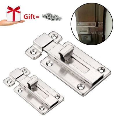 1PCS Stainless Steel Double-ended Door Bolts Sliding Lock Barrel Bolt Automatic Spring Latch Safety Lock Door Hardware