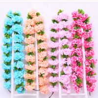 [ดอกไม้ประดิษฐ์ร้อน688] Guirnalda ฟลอเรสเดอ De Cerezo Para Decoración Arco De Seda เทียม230ซม. Suministros Para Fiestas De Boda Guirnalda De Ratán Para Colgar En La Pared