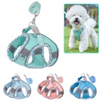 【FCL】❈ Breathable Dog Harness and Leash Set Reflective Bichon Chihuahua Harnesses Collar Walking Supplies