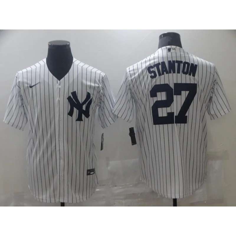 Men's Nike Giancarlo Stanton Navy New York Yankees Name & Number T-Shirt