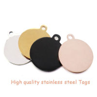 ขายส่ง20Pcs สแตนเลสสตีลรอบ Blank Dog Tag สร้อยคอจี้สำหรับ Man Dog ID Tags เครื่องประดับอุปกรณ์เสริม ID Tag Charm