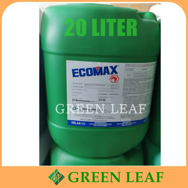 Ecomax 20l Glyphosate Isopropylammonium 41 0 Racun Rumput Herbicides