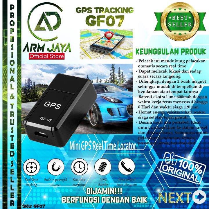 GPS Tracker Mini GF07 Alat Traking Location Sadap Suara Mini GPS GF-07 ...