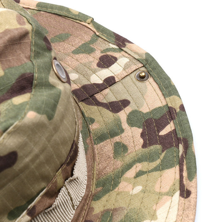 laogeliang-หมวกทหารลายพรางหมวกทหารหมวกทหารสำหรับผู้ชายผู้หญิงกีฬากลางแจ้งหมวกปีกหมวกตกปลาล่าสัตว์ปีนเขา