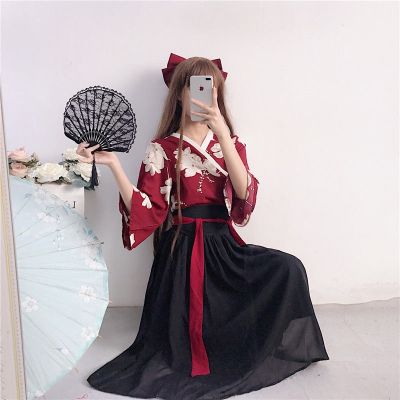 Hanfu Ancient Chinese Style Hanbiuk Traditional Dress Tops Skirt Set R Element Fairy Tops Dress Cosplay Lolita Dress