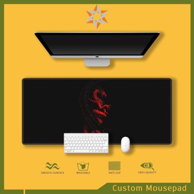 Red Dragon Mousepad Extended Mouse pad Large Gaming Mouse pad Stitched edge Deskmat Custom Mouse pad