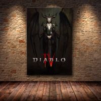 Diablo Iv โปสเตอร์เกม Hd ลิลิธหอพักการตกแต่งบ้านอพาร์ทเม้นภาพเขียนตกแต่งสติกเกอร์ Dinding Kamar Tidur 0706