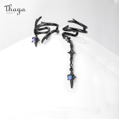 Thaya Original Design Vintage Earrings Clip For Women n Design Female Ear Cuff Without Piercing Crystal Fine Jewelry Gifts
