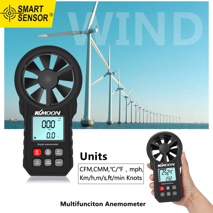KKMOON Handheld Anemometer Portable Wind Speed Meter CFM Meter Wind
