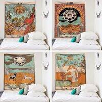 【CW】❖  Card Tapestry Old Tapestries Witchcraft Astrology Star Goddess Sea Nymph Bed Blanket Wall