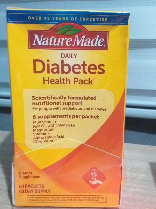 Nature Made Daily Diabetes Health Pack Multivitamin And Mineral 60