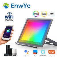 RGB smart floodlight outdoor wall light supports TuyaAlexa HomeAC220V 50W 100w IP65 waterproof garden landscape lighting