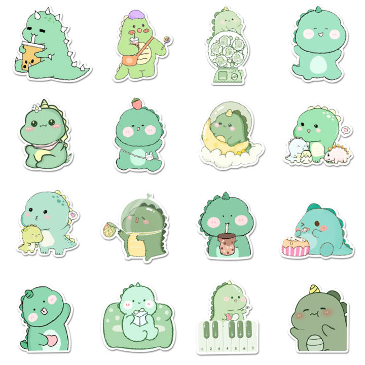 muya-50pcs-cartoon-dinosaur-stickers-for-kids-cute-graffiti-stickers-waterproof-vinyl-stickers-for-laptop