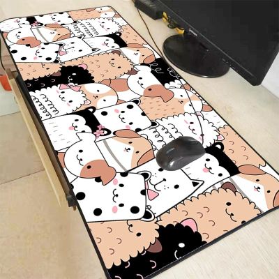 Large Anime Mouse Pad Pink Cute Cat Dog Gaming Accessories Kawaii Office Computer Keyboard Mousepad XXL PC Gamer Laptop Desk Mat