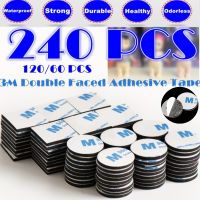 ☜ 240/120/60PCS 3M Tape Double Sided Black Foam Tape Strong Pad Mounting Car amp; Home Waterproof Healthy Adhesive Tape