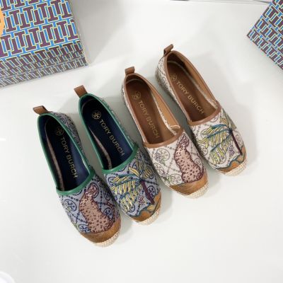 2023 new TORY BURCH T-Needle Embroidered Jacquard Shoes