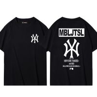 M MBL เสื้อยืดแขนสั้น ผ้าฝ้ายแท้ ทรงหลวม แฟชั่นฤดูร้อน สําหรับผู้ชาย และผู้หญิง_1