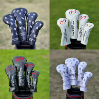 Golf Woods Headcovers สำหรับ Driver Fairway Hybrid 135H Clubs Set Heads PU Leather Unisex Protector อุปกรณ์กอล์ฟ