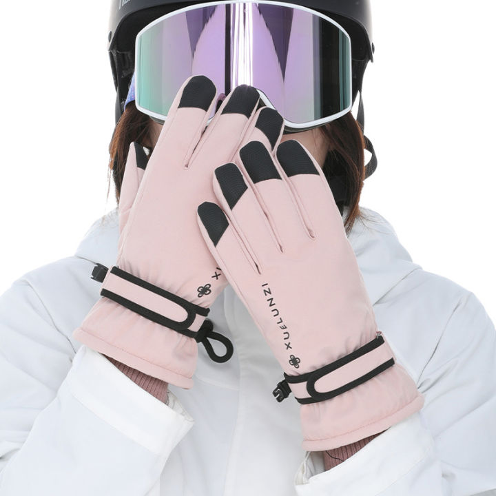 2021Winter Gloves Women Ski Gloves with Touchscreen Function Thermal Gloves Warm Snow Gloves Waterproof Snowboard Woman Men Gloves