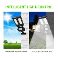 Solar Street Light Outdoor Wall Lamp with 3 Modes Waterproof PIR Motion Sensor Security Lighting for Garden Patio Porch Garage