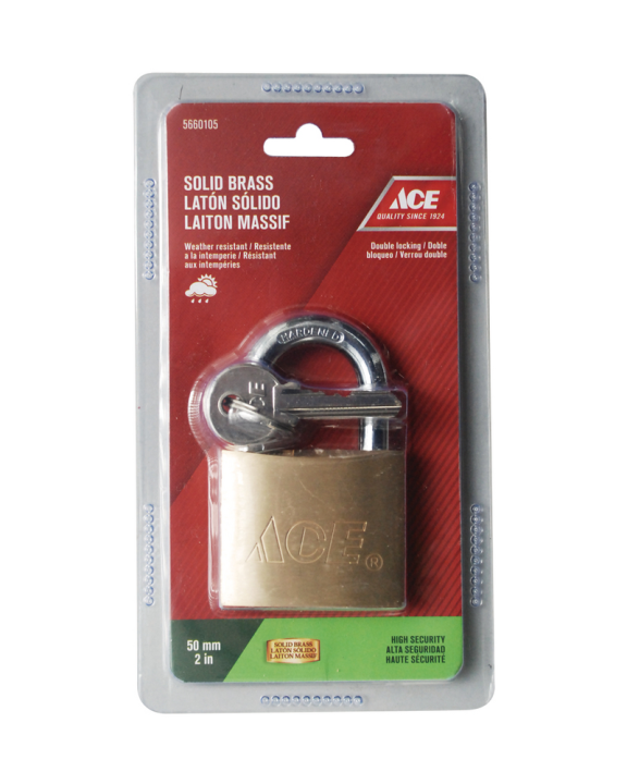 Ace Brass Padlock 50MM (2") HI SEC Lazada PH