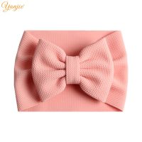 【YF】 YANJIE 2023 New Turban Fashion 5 Hair Bows Headband For Kids Headwrap Textured Fabric Elastic Girls Accessories