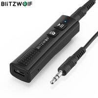 BlitzWolf Wireless V5.0 USB Audio Receiver ตัวรับสัญญาณบลูทู ธ เสียงมินิสเตอริโอ 3.5 มม. แจ็คอะแดปเตอร์ไร้สายสําหรับลําโพงทีวีพีซี