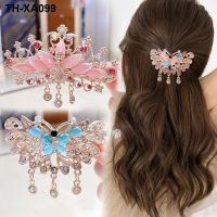 Hairpin for mothers hair spring clip headdress top bow cross ponytail hairpin