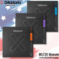 สายกีตาร์โปร่งเคลือบกันสนิม DAddario XT 80/20 Bronze Acoustic Guitar Strings