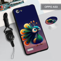 สำหรับ OPPO A33/นีโอ7/A35 2015/F1/F1f/F1w/F1fw/A37/นีโอ9/กระจก5/R1201/A52/A92เคสซิลิโคนนิ่มพร้อมห่วงและเชือก