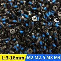 100Pcs M2 M2.5 M3 M4 CM Cross Recessed Screws Black Laptop Dispense Flat Head Screws SSD Solid State Disk Machine Bolt