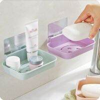 1pc Seamless Trace Wall-Mounted Soap Box Hollow Smile Face Drainage Soap Dish Tray Bathroom Beautiful Bathroom Storage