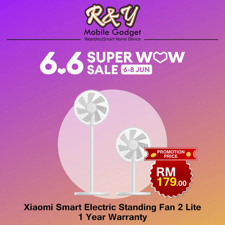 Xiaomi Mi Standing Wireless Smart Fan 2 Lite 7Blades Ventilation