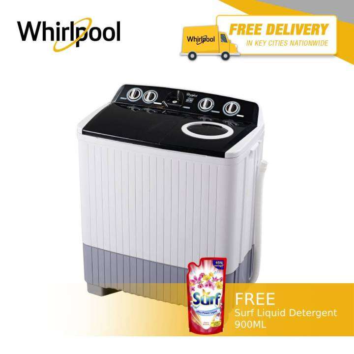 Whirlpool 10.2 kg Twin Tub Washing Machine with Dryer LWT1020 (White ...