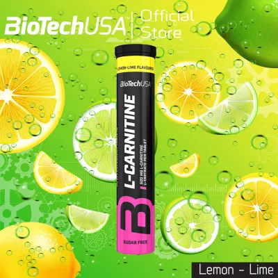 BioTechUSA L-Carnitine Effervescent Lemon-Lime 20tab/Pcs.  (แอล-คาร์นิทีน ชนิดเม็ดฟู่รสมะนาว-ไลม์ 20เม็ด/หลอด) Fat Burner แฟต เบิร์นเนอร์
