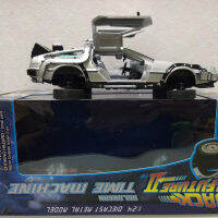 124 Scale Metal Alloy Car Diecast รุ่น Part II Time Machine DMC-12รุ่นของเล่น Back To The Future ภาพยนตร์ Fly ล้อพับรุ่น