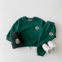 MILANCEL 2021 Winter Baby Clothing Set Flower Embroidery Toddler Girls Hoodie Suit Boys Clothes Set Toddler Sports Wear