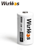 Wurkkos 3.7V 1100Mah 18350พร้อมไฟฉายชาร์จสำหรับไฟฉาย LED