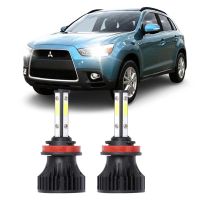 2PC Bright 6000K สีขาว H11 LED LOW BEAM ไฟฉายคาดศีรษะไฟหน้าสำหรับ MITSUBISHI ASX ปี2010-2021