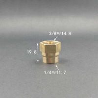 【☸2023 New☸】 Vzhengsha 1/4 "Bsp Female X 3/8" Bsp น็อตหกเหลี่ยม Fiting Pipa ด้ายทองเหลืองผู้หญิงข้อต่อร็อดเชื่อมต่อ